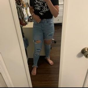 American Eagle jeans super high rise jeggings